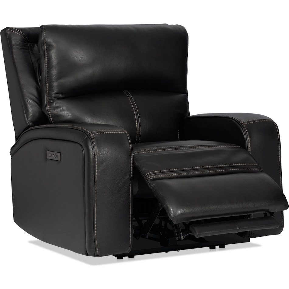 burke black  pc power reclining living room   
