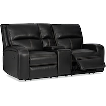 burke black manual reclining loveseat   