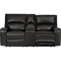 burke black power reclining loveseat   