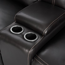 burke black power reclining loveseat   