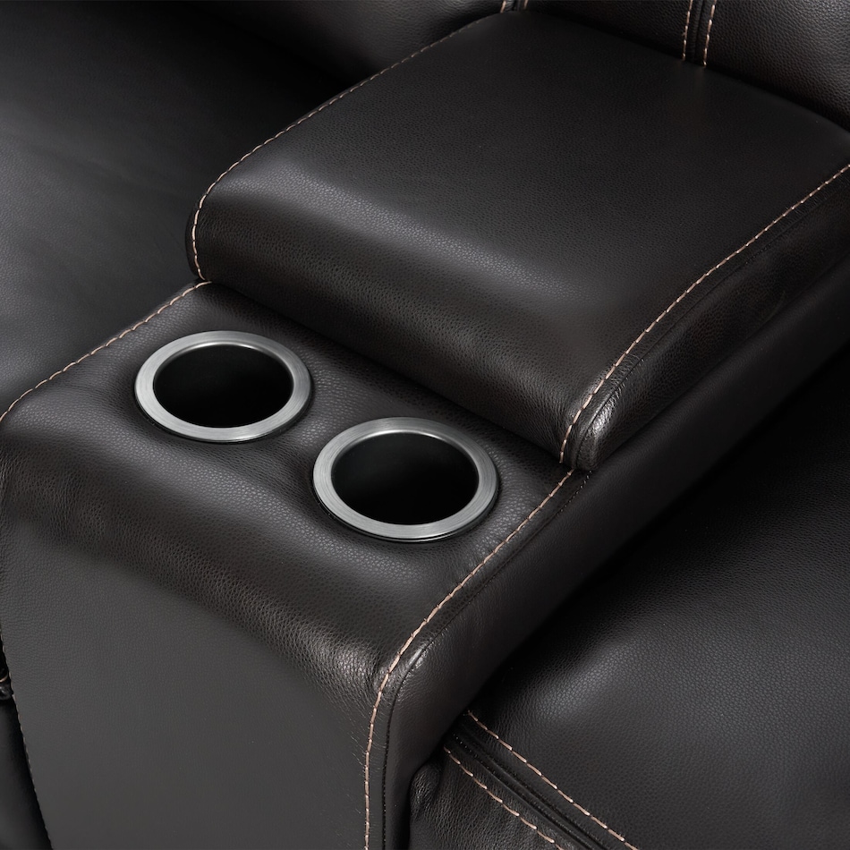 burke black power reclining loveseat   