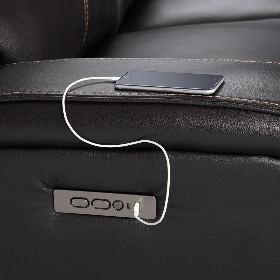 burke black power reclining loveseat   