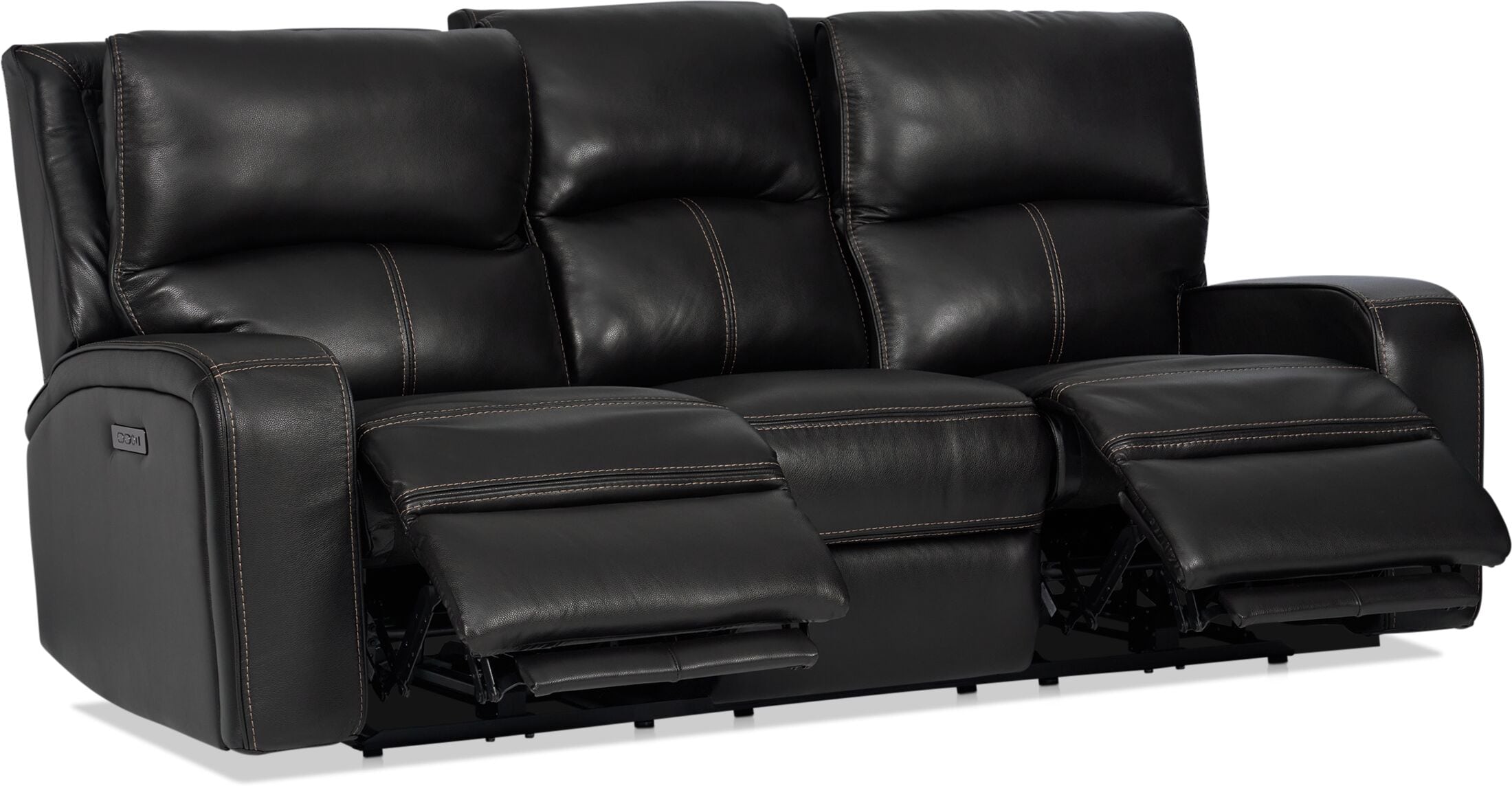 Black electric recliner online sofa