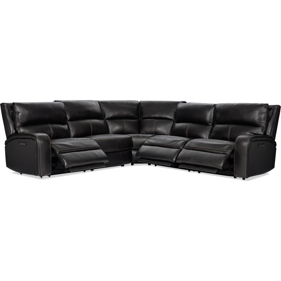 burke black sectional   