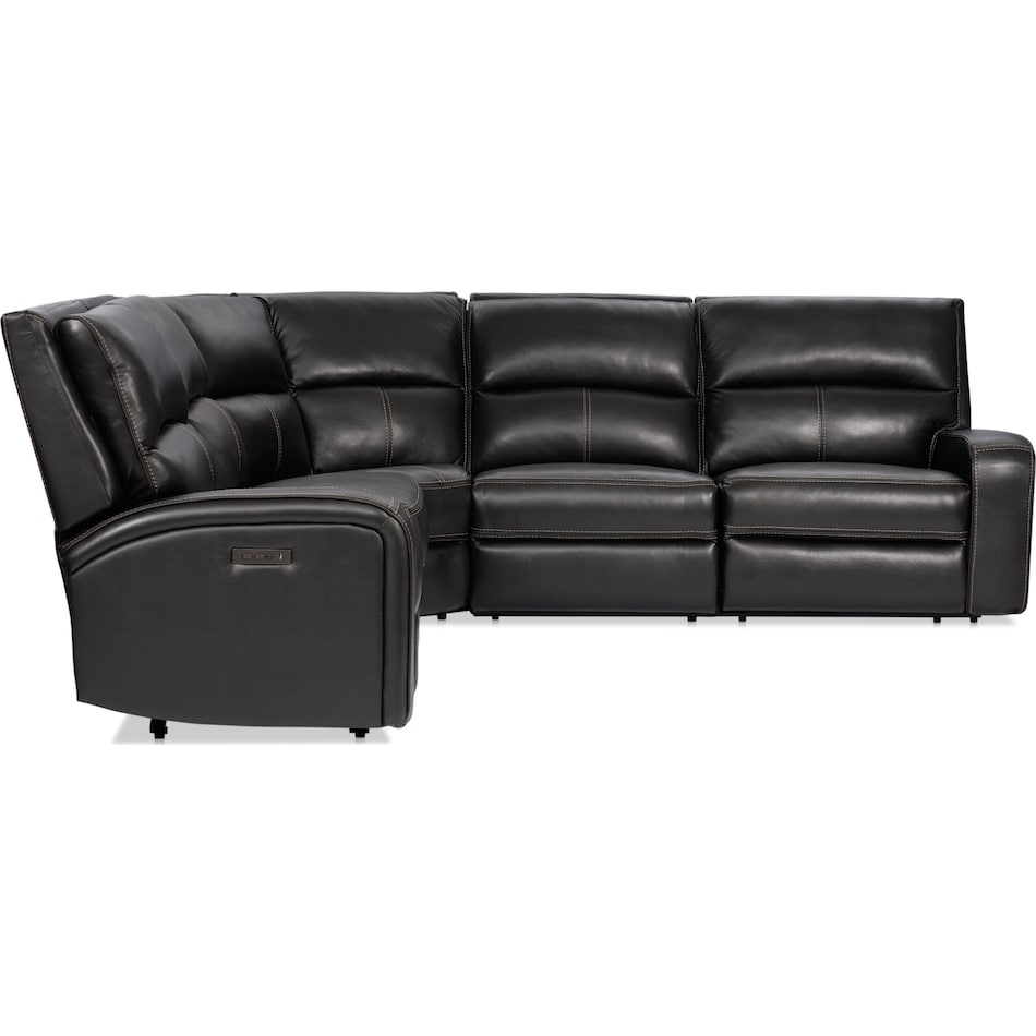 burke black sectional   