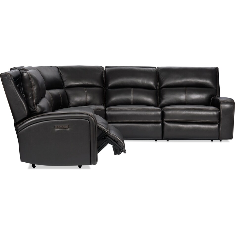 burke black sectional   