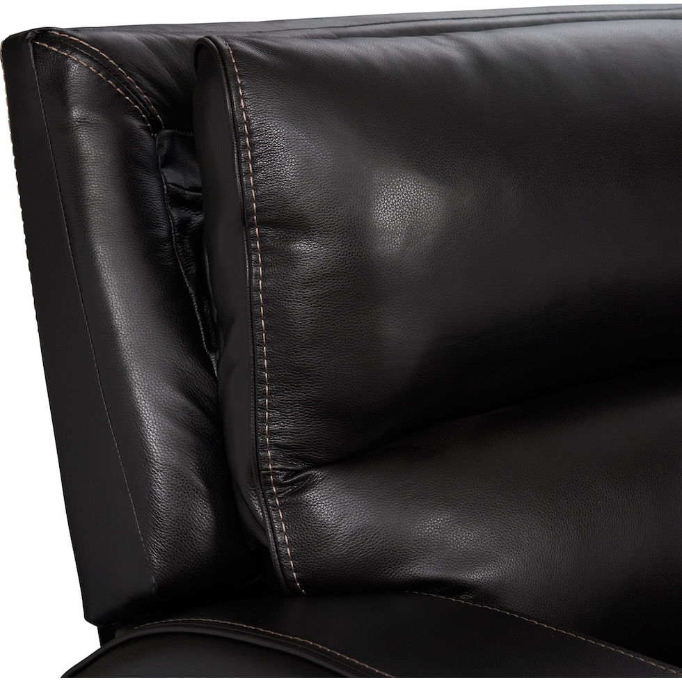 burke black sectional   