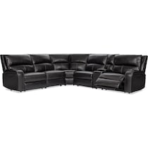 burke black sectional   