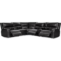 burke black sectional   
