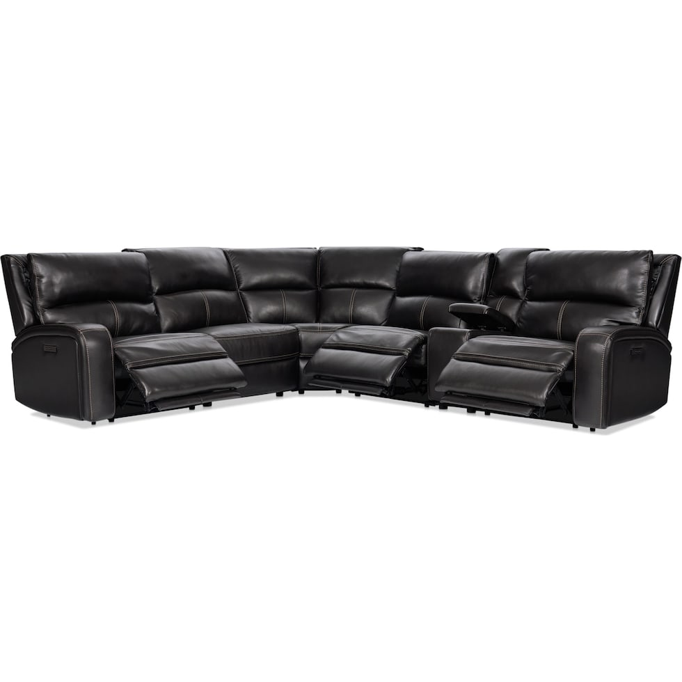 burke black sectional   