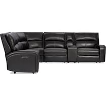 burke black sectional   