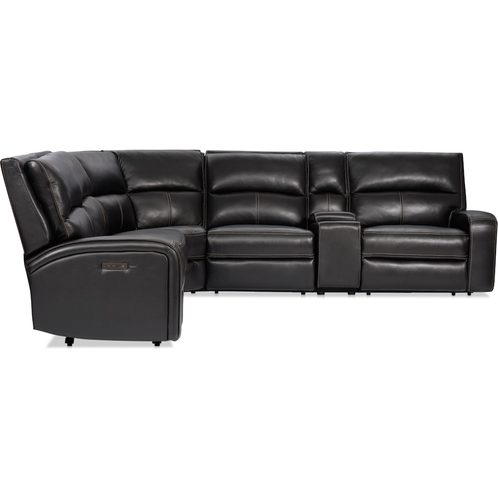 burke black sectional   