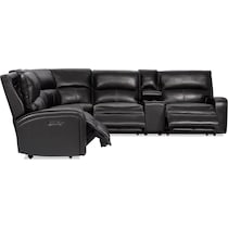 burke black sectional   