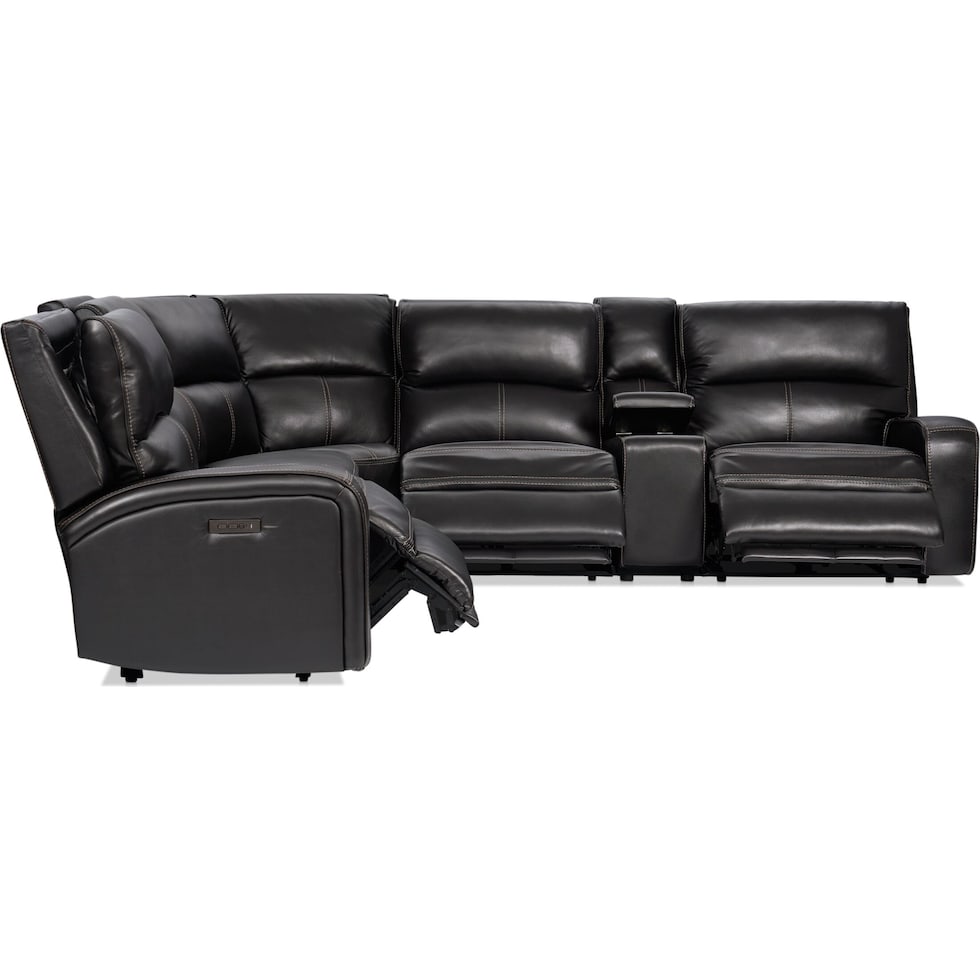 burke black sectional   