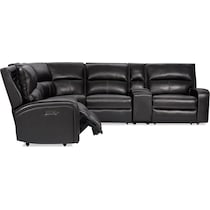 burke black sectional   