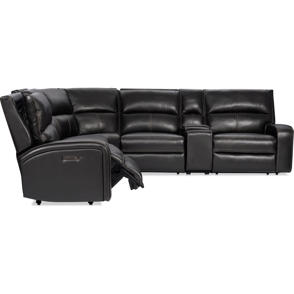burke black sectional   