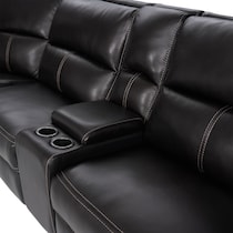 burke black sectional   