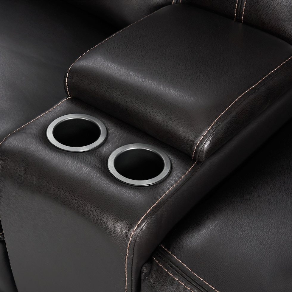 burke black sectional   