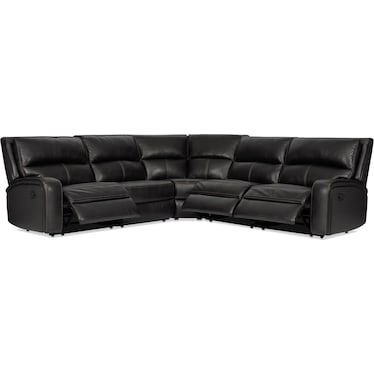 Burke 5-Piece Manual Reclining Leather Sectional