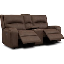 burke dark brown  pc manual reclining living room   