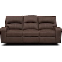 burke dark brown manual reclining sofa   