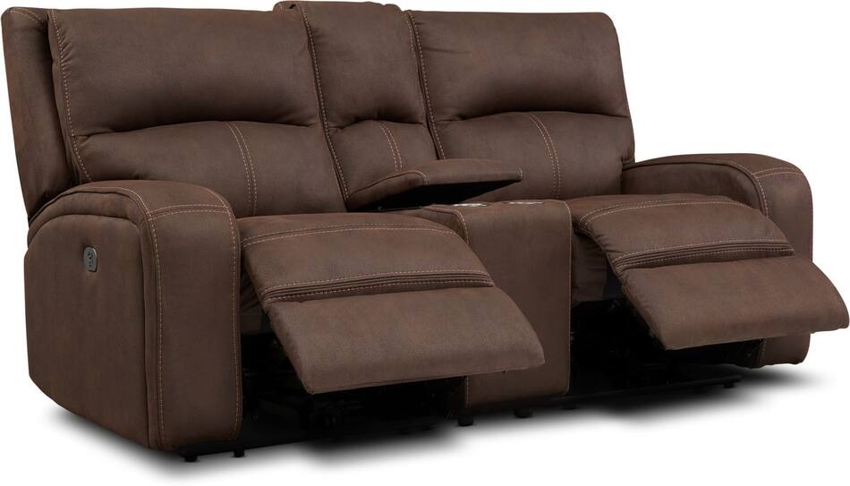 Burke DualPower Reclining Loveseat Value City Furniture