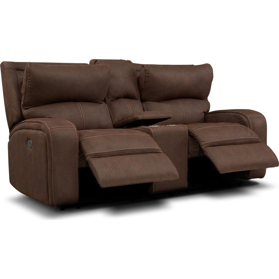 Burke DualPower Reclining Loveseat Value City Furniture