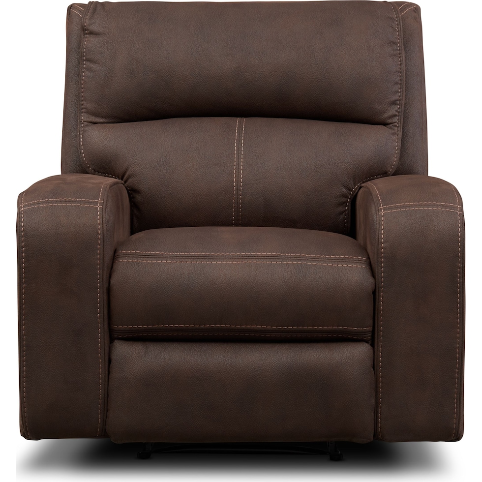 burke dark brown recliner   