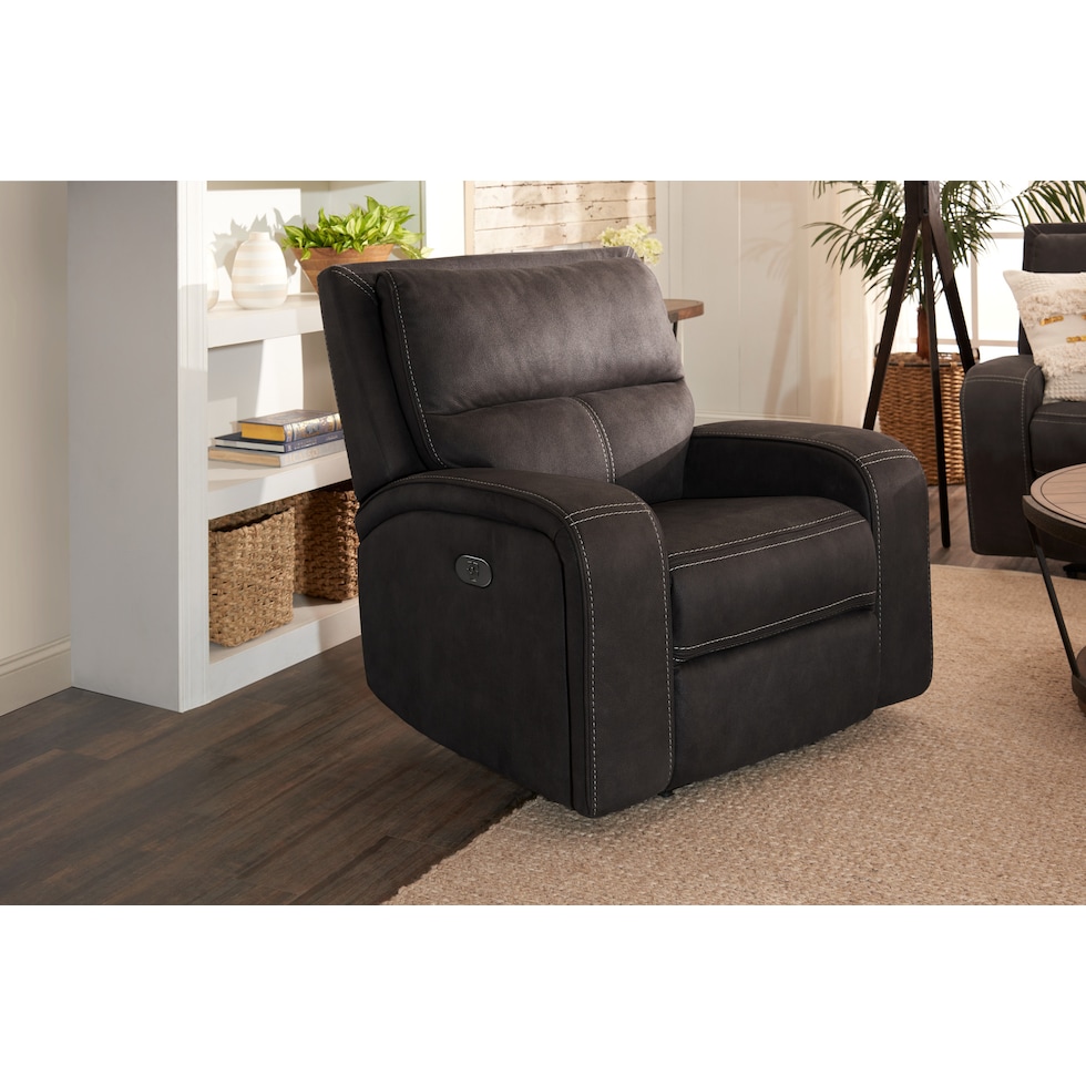 burke dark brown recliner   
