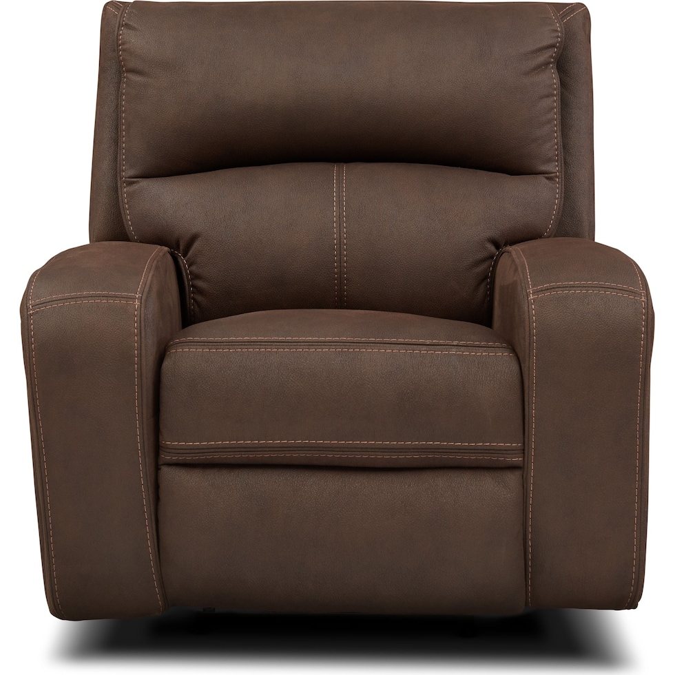 burke dark brown recliner   