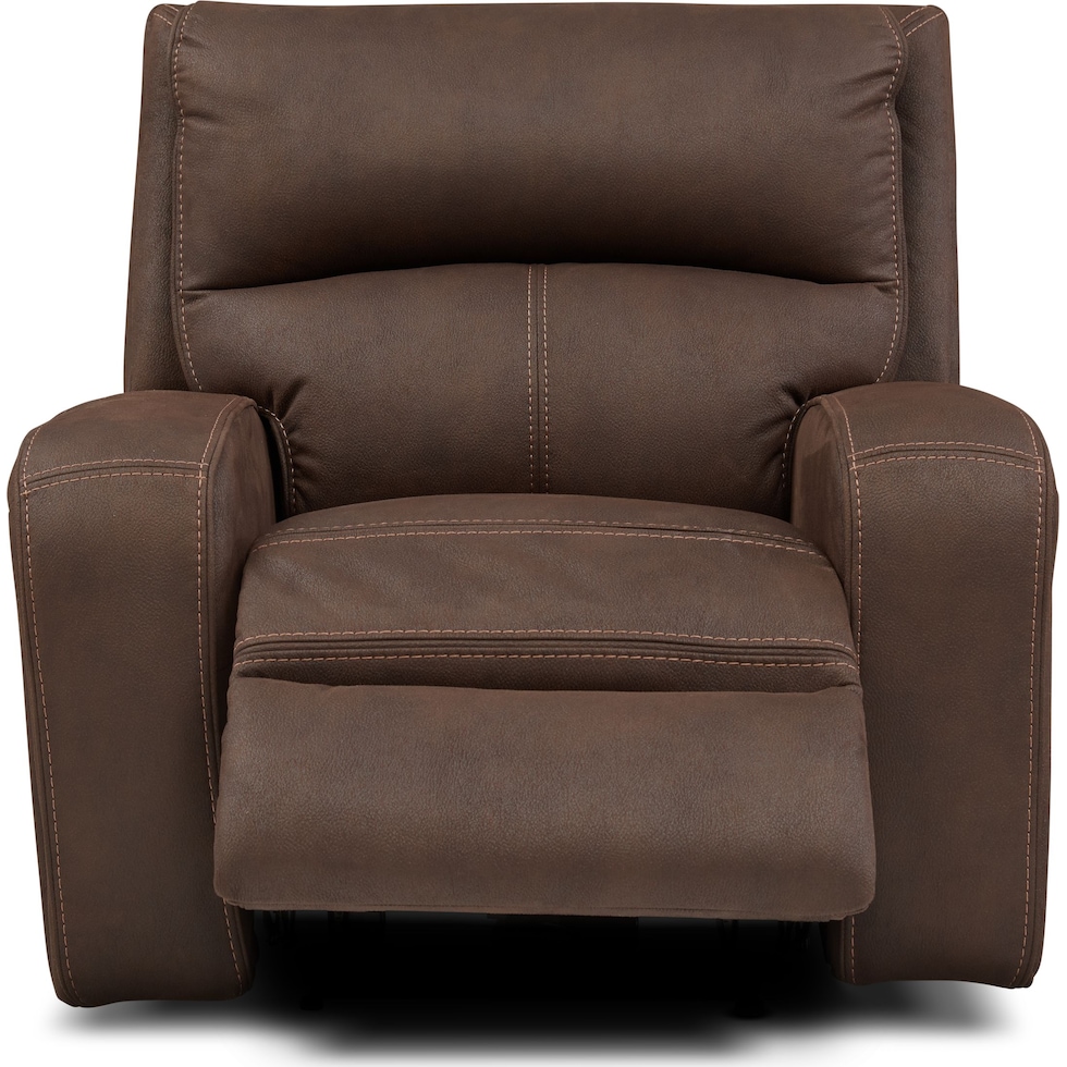 burke dark brown recliner   