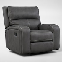 burke gray  pc manual reclining living room   