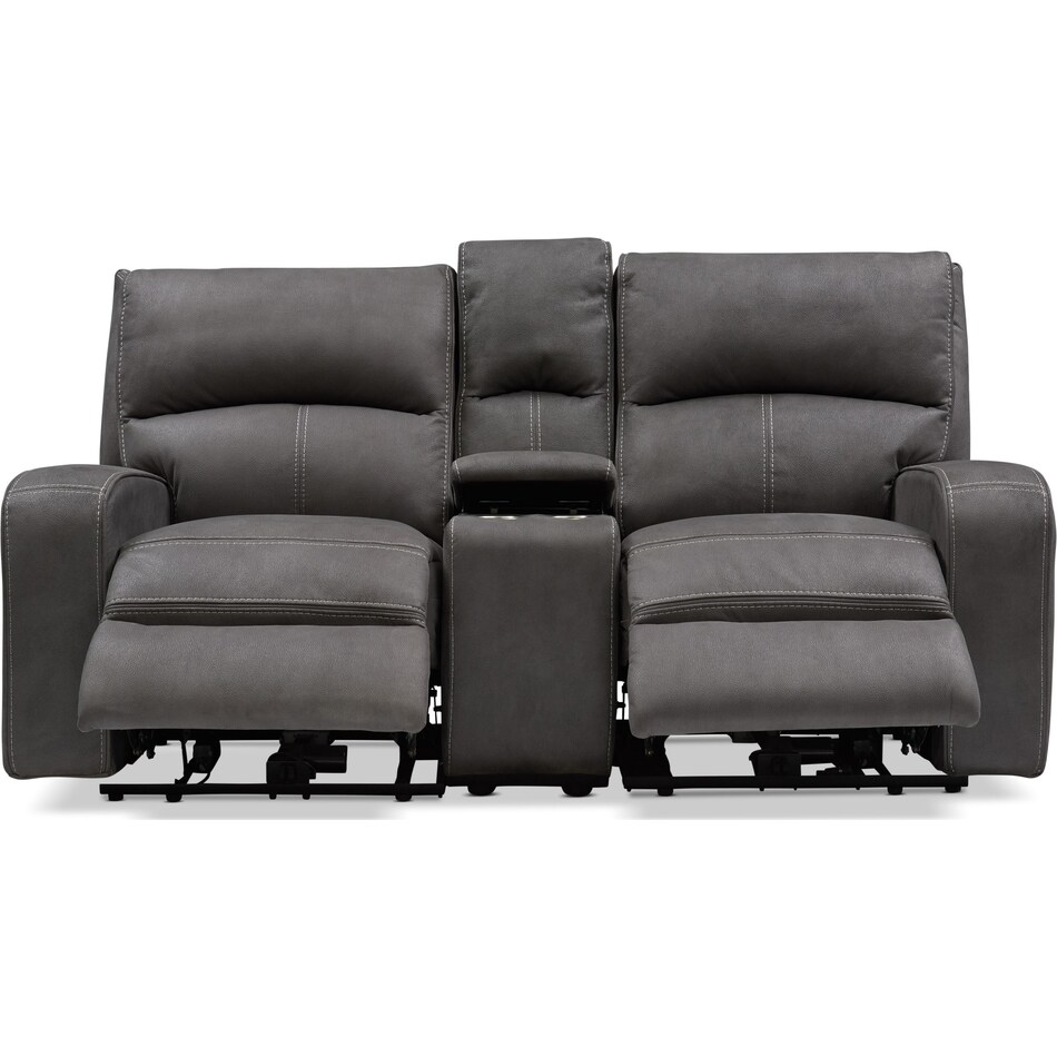 Burke Manual Reclining Sofa, Loveseat with Console and Recliner | Value