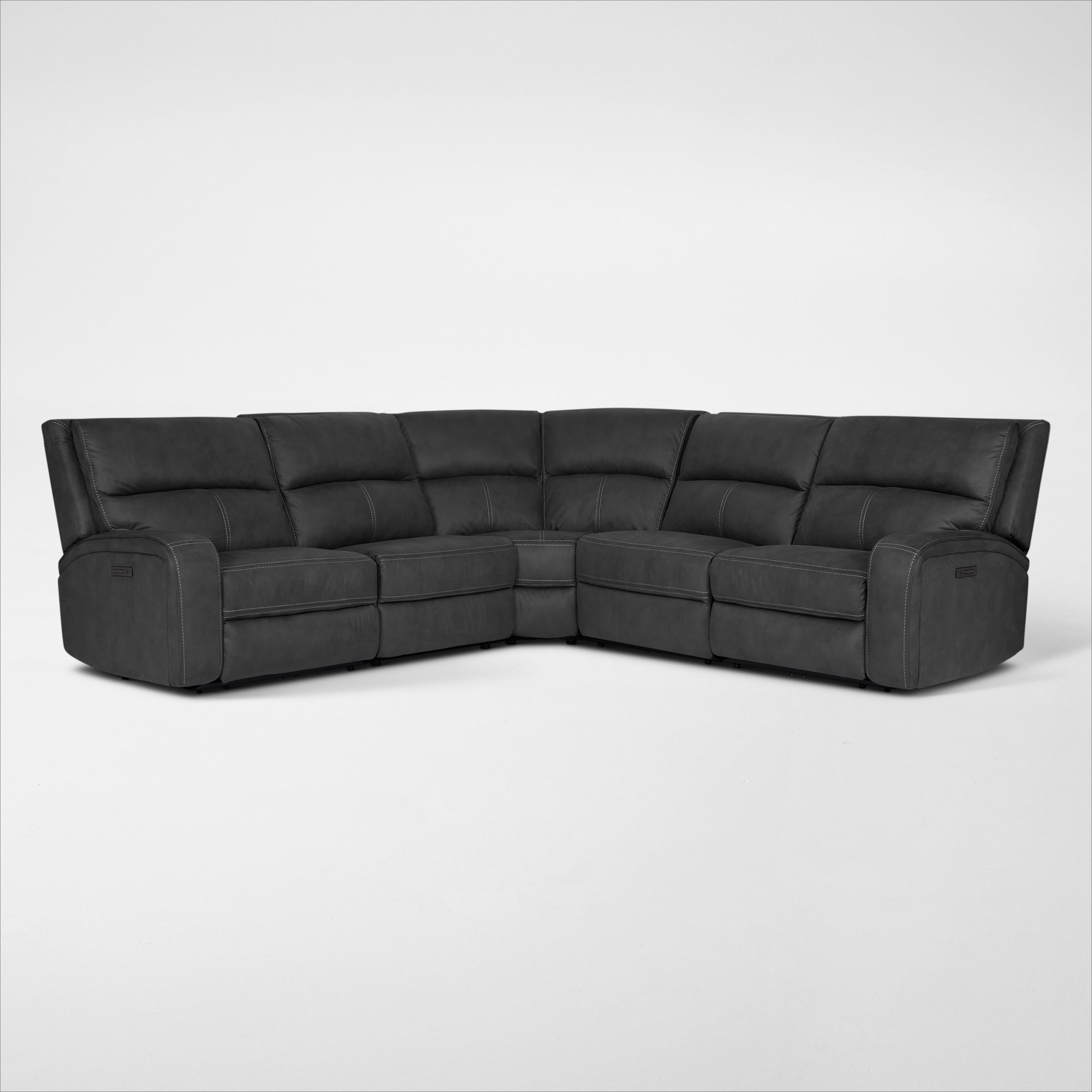 Burke DualPower Reclining Sectional Value City Furniture
