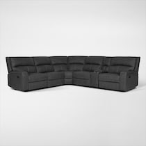 burke gray  pc reclining sectional   