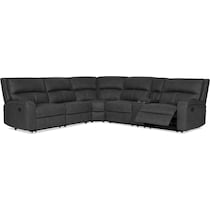burke gray  pc reclining sectional   