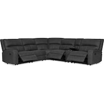 burke gray  pc reclining sectional   