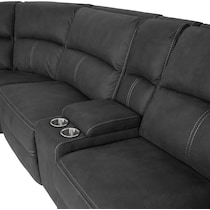 burke gray  pc reclining sectional   