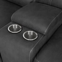 burke gray  pc reclining sectional   