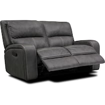 burke gray manual reclining loveseat   