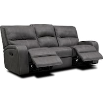 burke gray manual reclining sofa   