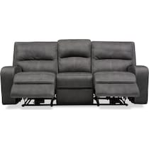 burke gray manual reclining sofa   