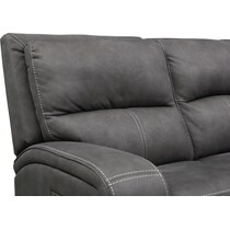 burke gray manual reclining sofa   