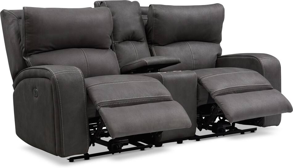 Burke DualPower Reclining Loveseat Value City Furniture