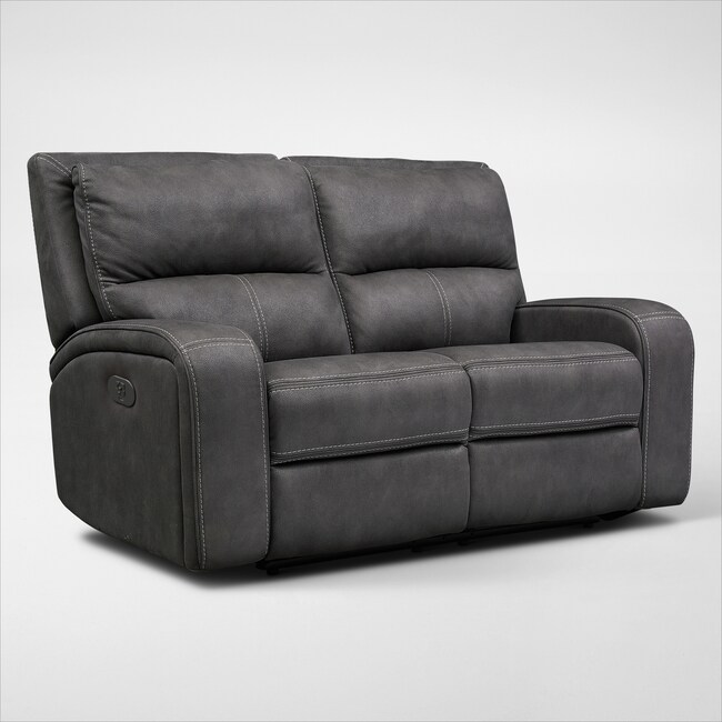 Living Room Furniture - Burke Dual-Power Reclining Loveseat