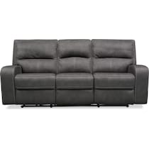 burke gray power reclining sofa   