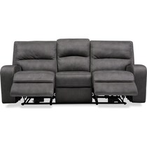 burke gray power reclining sofa   