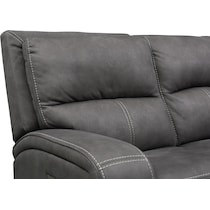 burke gray power reclining sofa   