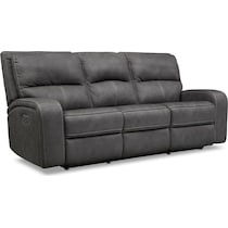 burke gray power reclining sofa   