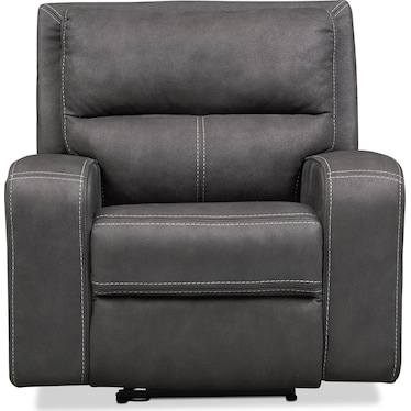 Burke Dual-Power Recliner - Charcoal